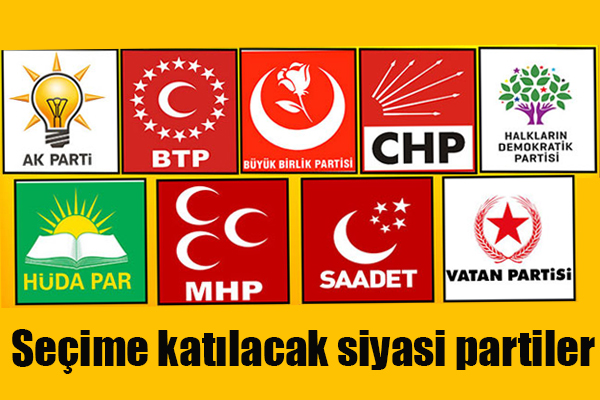 Yerel Seçime Girecek 13 Parti Belli Oldu.