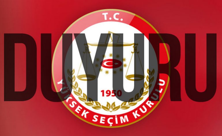 YSK’dan Duyuru