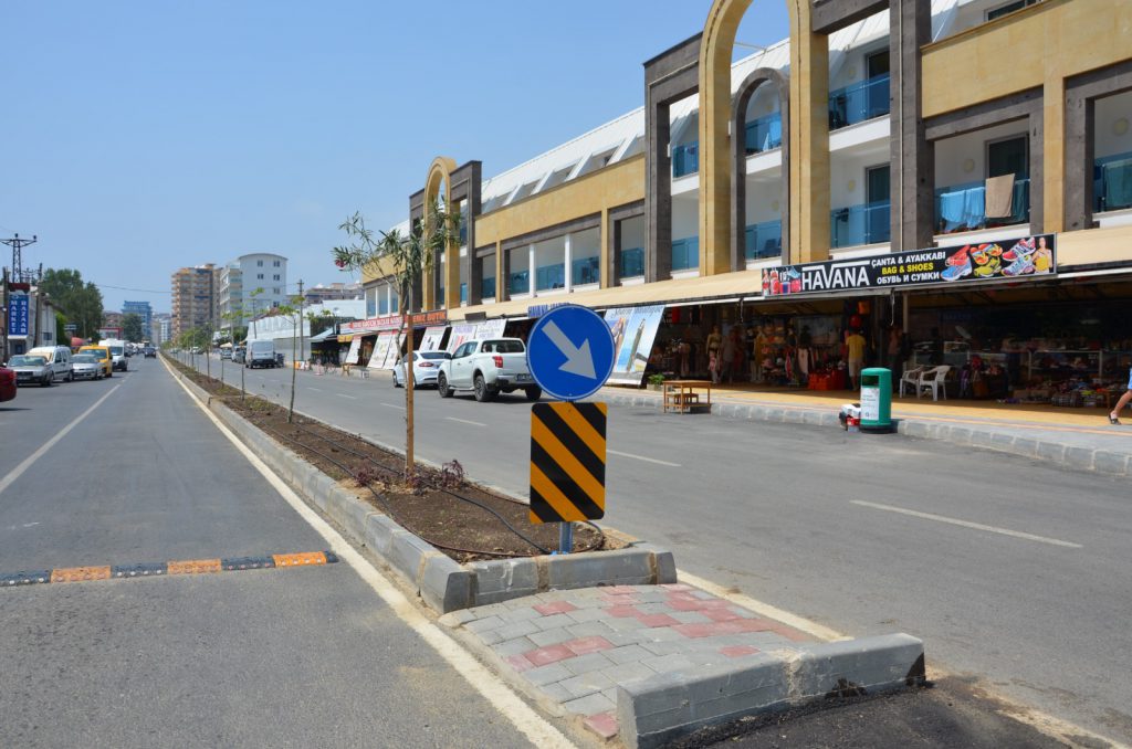Alanya Gazipaşa caddesi güzelleşti..