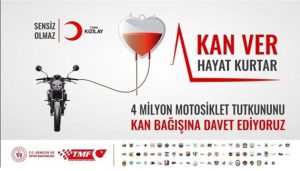 MOTOSİKLET TUTKUNLARI KAN VERECEK