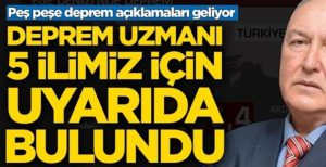 ANTALYA İÇİN UYARDI