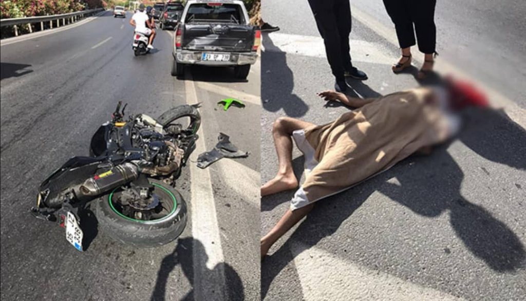 MOTOSİKLET KAZASI ÖLÜM GETİRDİ