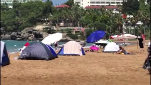 ALANYA ÇADIR KENTE DÖNDÜ