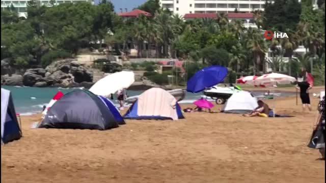 ALANYA ÇADIR KENTE DÖNDÜ