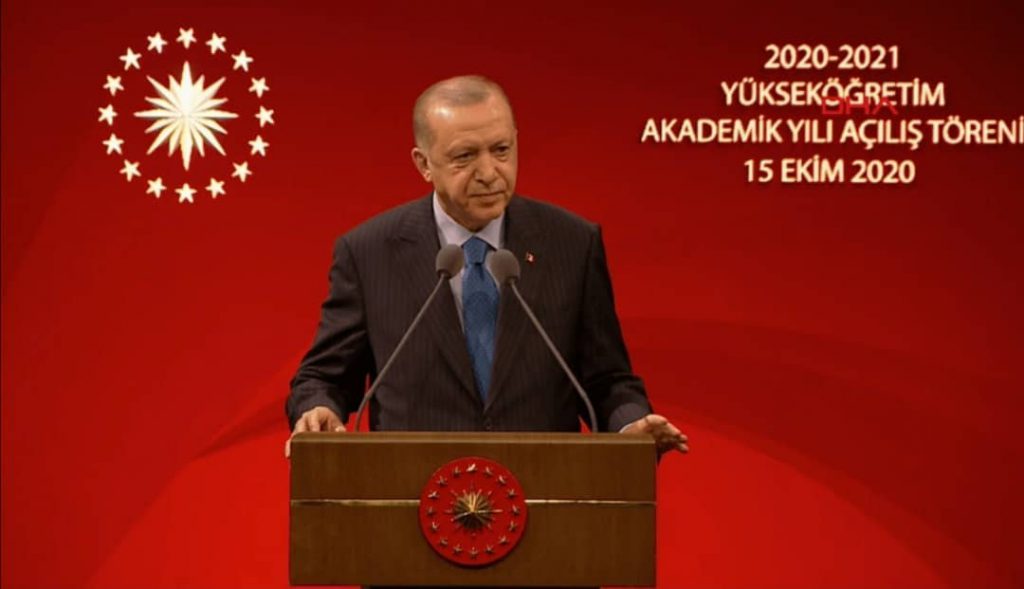 BAŞKAN ERDOĞAN AKADEMİK YIL AÇILIŞ TÖRENİNDE KONUŞUYOR