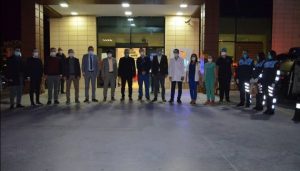 BAŞKAN YÜCEL SAĞLIK ÇALIŞANLARINI ZİYARET ETTİ