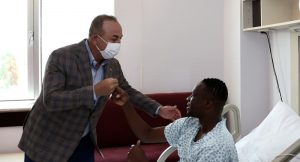 BAKAN ÇAVUŞOĞLU’NDAN BABACAR’A ZİYARET