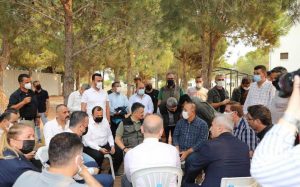 BAŞKAN TOKLU BAKANLARLA YANGIN YÖNETİM MERKEZİ’NDE 