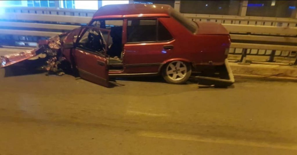 ÇEVRE YOLUNDA FECİ KAZA 1 AĞIR YARALI