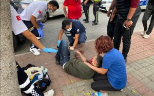 YİNE MOTOSİKLET KAZASI 1 YARALI