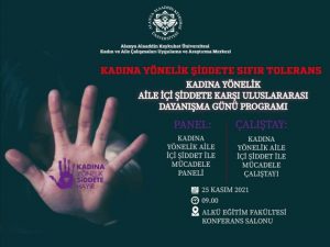 ALKÜ, KADINA YÖNELİK ŞİDDETTE KARŞI PANEL VE ÇALIŞTAY DÜZENLİYOR