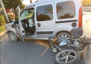 YİNE MOTOSİKLET YİNE KAZA 1 AĞIR YARALI