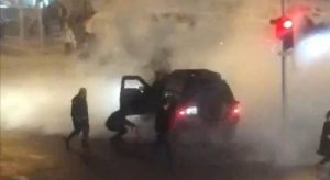 YANAN CİP KORKU DOLU ANLAR YAŞATTI