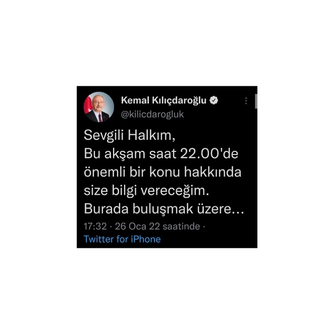 KILIÇDAROĞLU’NDAN ÖNEMLİ AÇIKLAMA