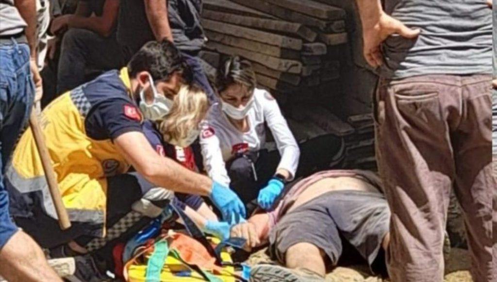 İŞ KAZASI KORKUTTU