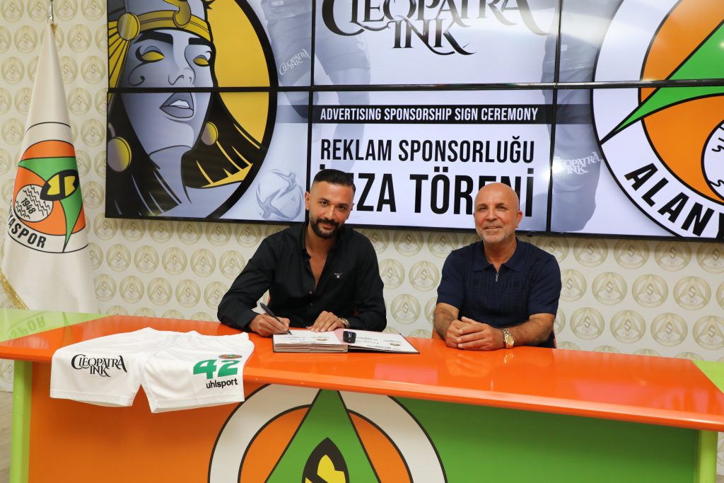 ALANYASPOR’UN YENİDEN ŞORT SPONSORU CLEOPATRA INK