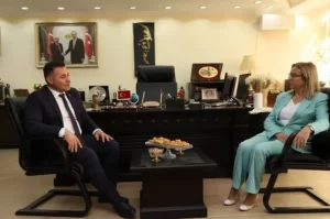 DEĞERLİ İSİMDEN BAŞKAN YÜCEL’E ZİYARET