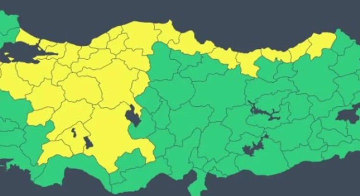 METEOROLOJİDEN YURDUN YARISINA SARI KOD UYARISI