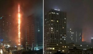 İSTANBUL KADIKÖY’DE 24 KATLI REZİDANS CAYIR CAYIR YANIYOR