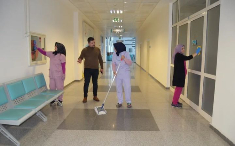 TEMİZLİK PERSONELLERİ EĞİTİME TABİİ TUTULDU