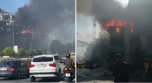 İSTİNYE PARK AVM YANIYOR