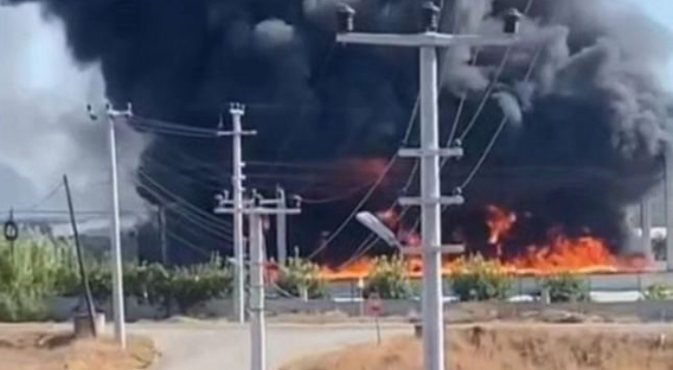 DEPODA ÇIKAN YANGIN KORKU DOLU ANLAR YAŞATTI