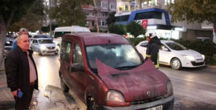 YANAN ARAÇ KORKUTTU