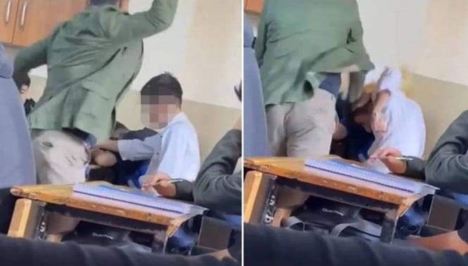 DAYAKÇI ÖĞRETMENİ HASTANELİK ETTİLER