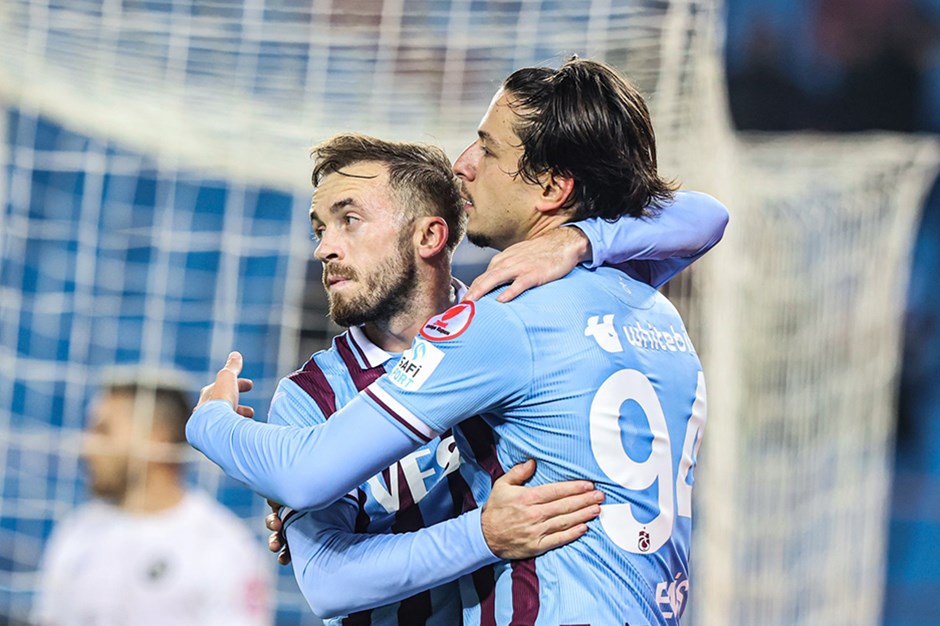 TRABZONSPOR, 3 GOLLE 5. TURA YÜKSELDİ
