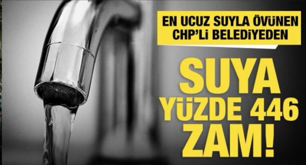 ALANYA’DA SUYA YÜZDE 446 ZAM