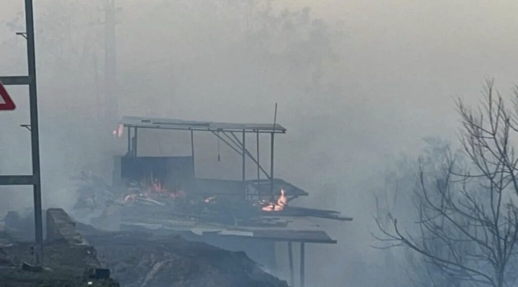 HATAY’DA ORMAN YANGINI EVLERE SIÇRADI
